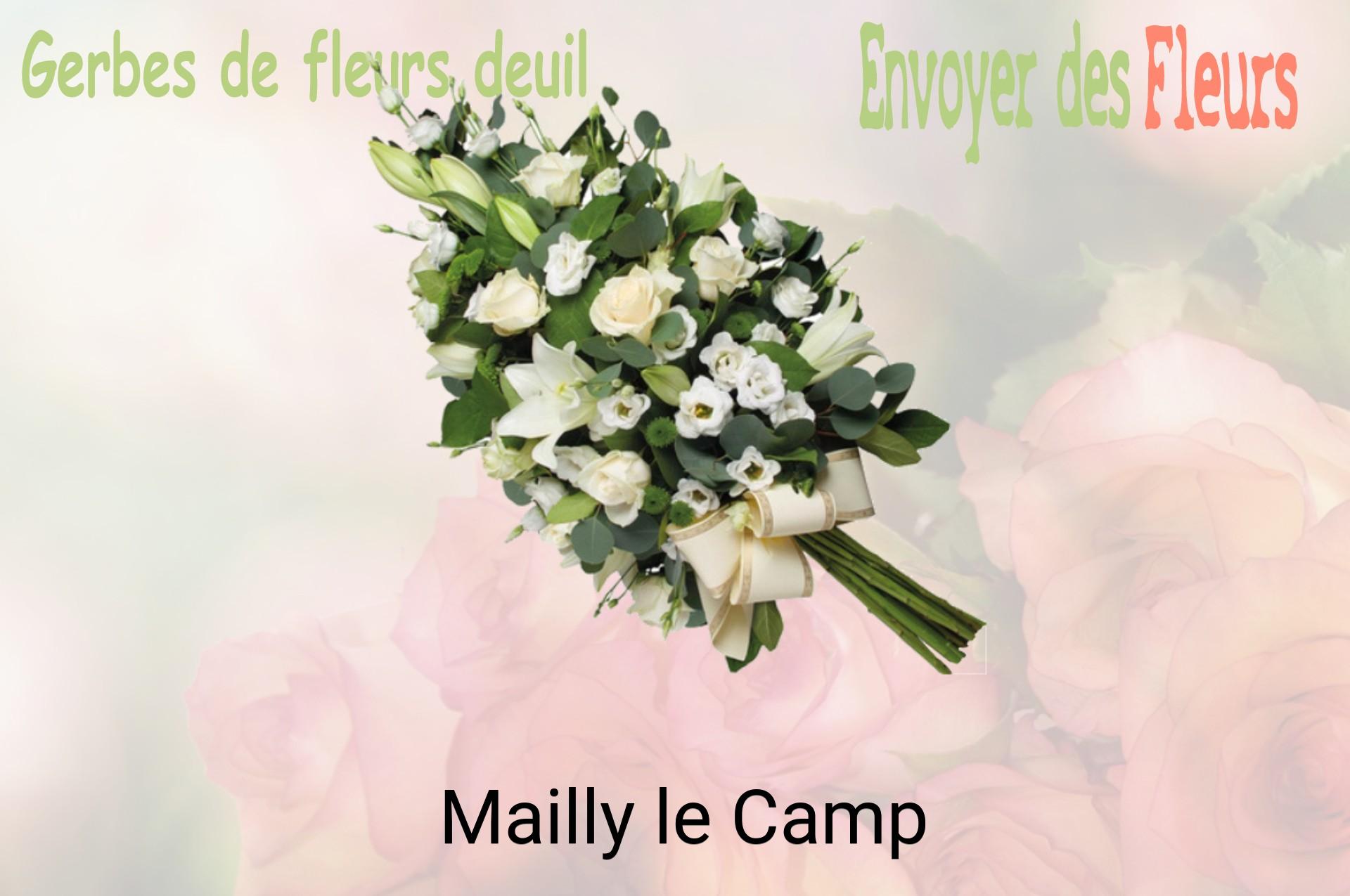 Gerbe de fleurs de deuil livrée à Mailly-le-Camp